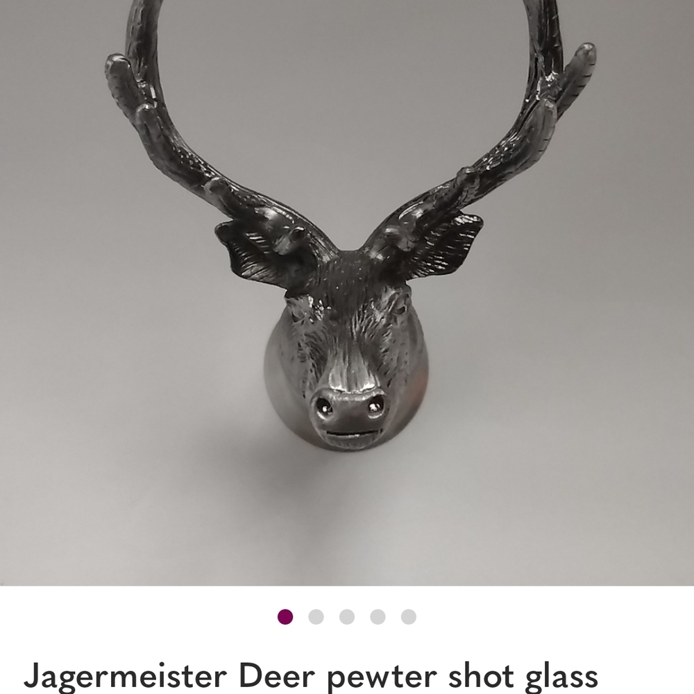 Jagermeister Pewter Deer Shot Glass